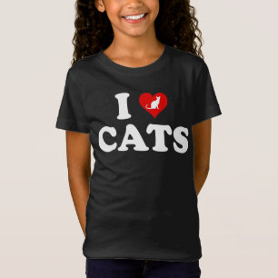 Camiseta Amo los gatos (del corazón)