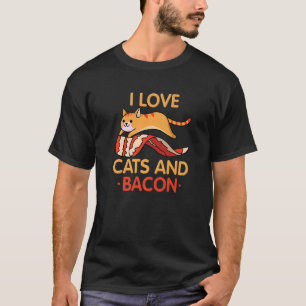 Camiseta Amo Los Gatos Y El Bacon En La Barbeque I Kitty I 
