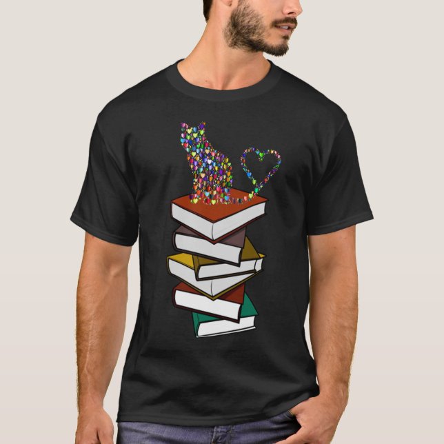 Camiseta Amo Los Gatos Y Los Libros (Anverso)