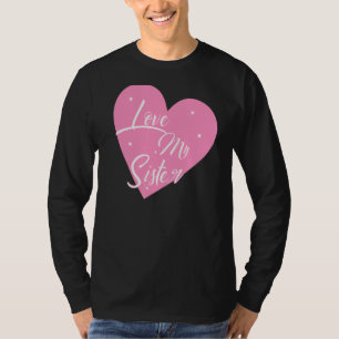 Camiseta Amo Los Gráficos De Mi Hermana Corazón