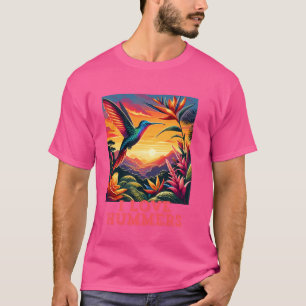 Camiseta Amo Los Hummers Colibri Hummingbird Vintage Sunset