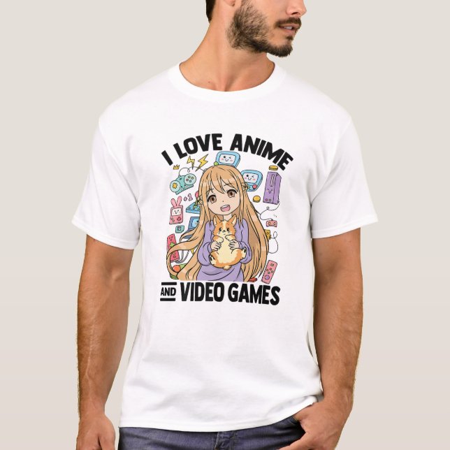 Camiseta Amo Los Juegos De Animales Y Videojuegos - Chica K (Anverso)