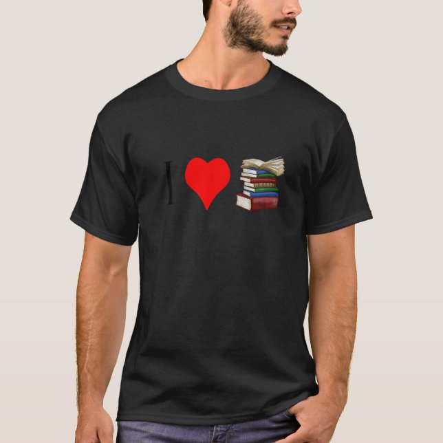 Camiseta Amo Los Libros Para Los Lectores Escritores Biblio (Anverso)
