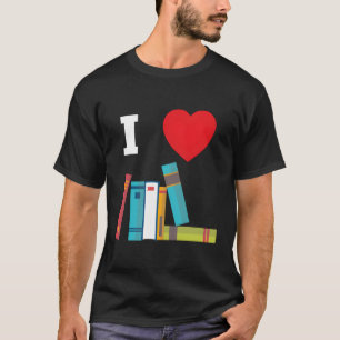 Camiseta Amo Los Libros Para Los Lectores Escritores Biblio