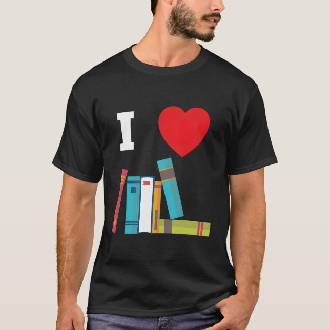 Camiseta Amo Los Libros Para Los Lectores Escritores Biblio (Anverso)