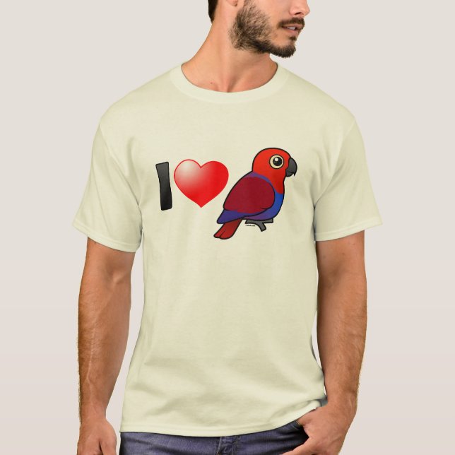 Camiseta Amo los loros de Eclectus (femeninos) (Anverso)