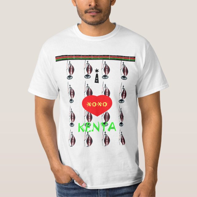 Camiseta Amo los maasai kenianos XOXO Hakuna Matata Zazzle  (Anverso)