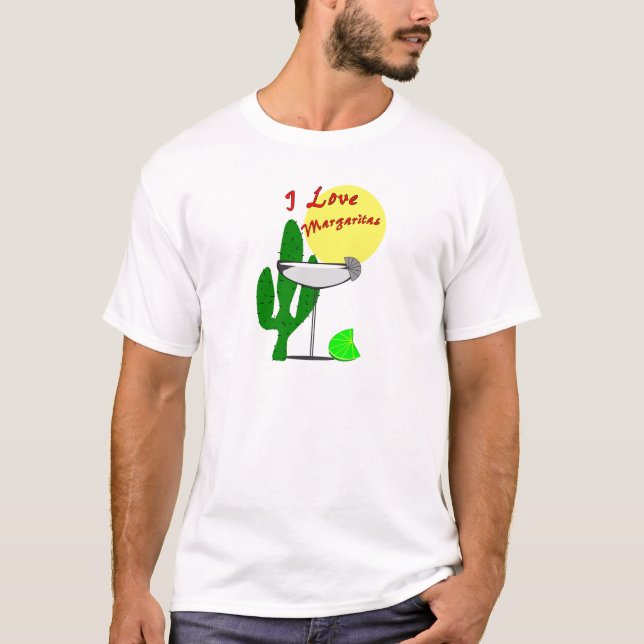 Camiseta Amo los margaritas--Camisetas de los amantes de (Anverso)