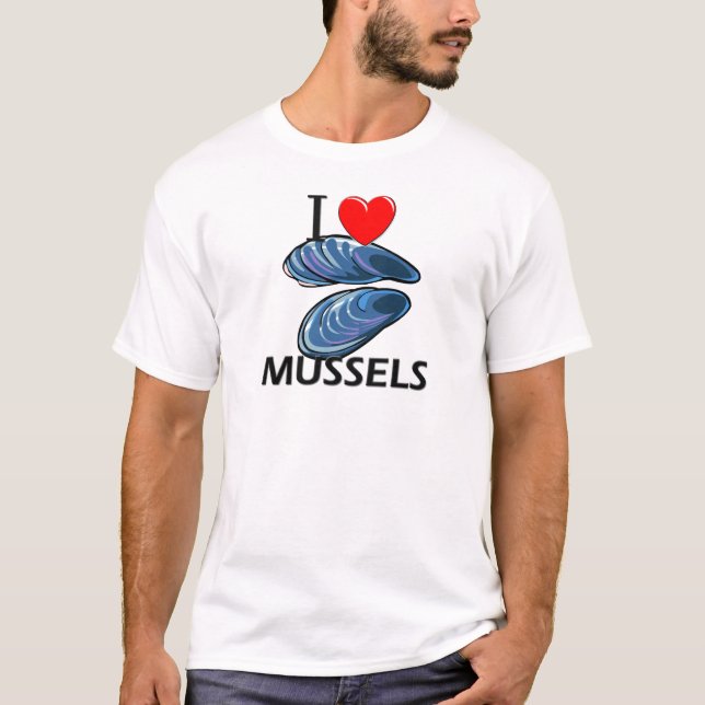 Camiseta Amo los mejillones (Anverso)