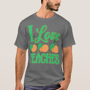 Camiseta Amo los Melocotones Fruta Vegetariana