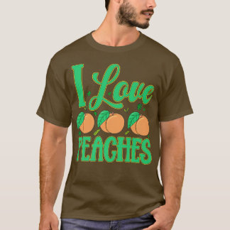 Camiseta Amo los Melocotones Fruta Vegetariana