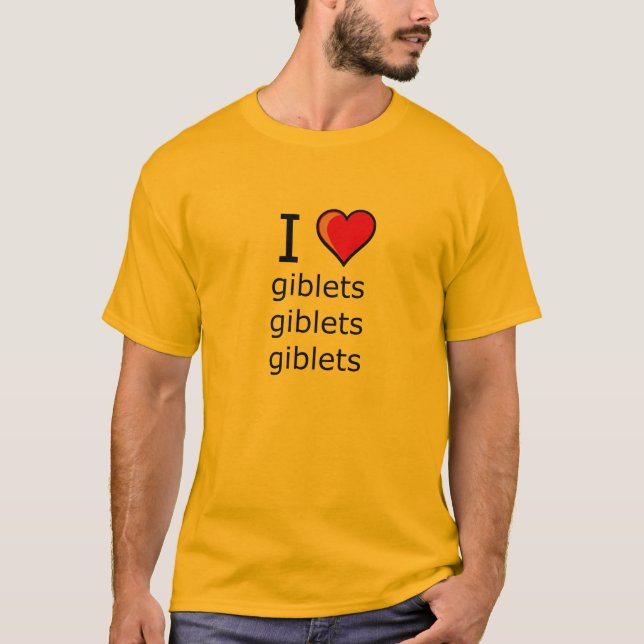 Camiseta amo los menudillos el el día de Turquía de la (Anverso)