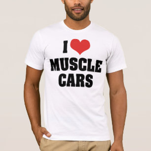Camiseta Amo los Muscle Cars del Corazón - Amante de Muscle