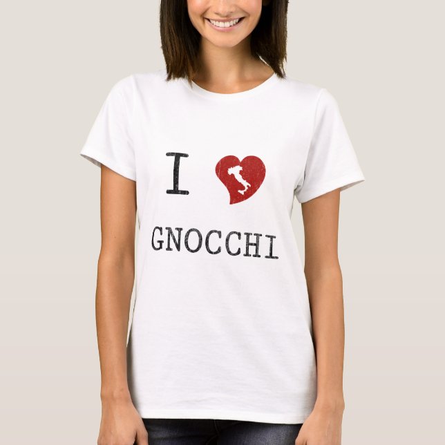 Camiseta Amo los ñoquis (Anverso)