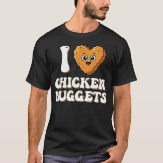 Camiseta Amo Los Nuggets De Pollo Divertido Para Niños O Am