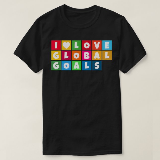 Camiseta Amo los Objetivos Globales para el Desarrollo Sost (Diseño del anverso)