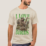 Camiseta Amo los pájaros<br><div class="desc">Ilustración original Caprichosa Siseo ©</div>
