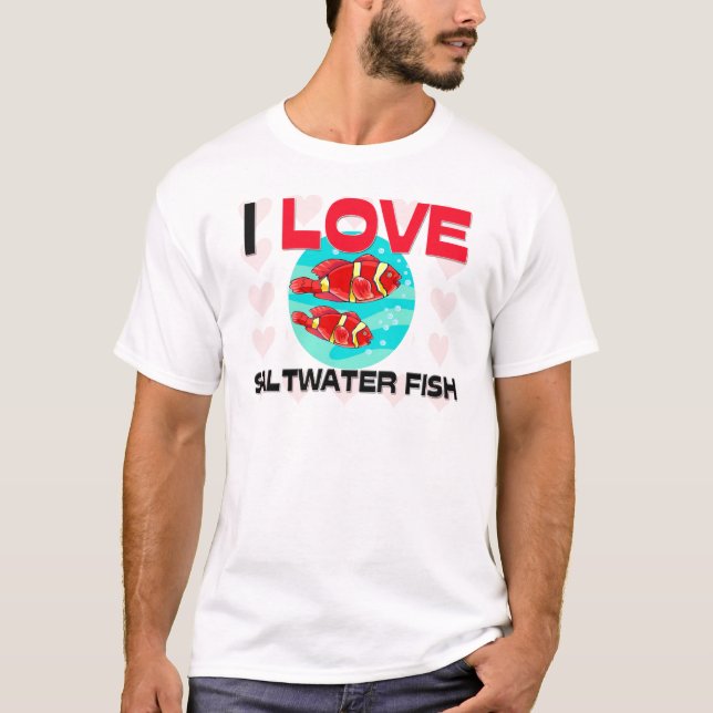 Camiseta Amo los peces de agua salada (Anverso)