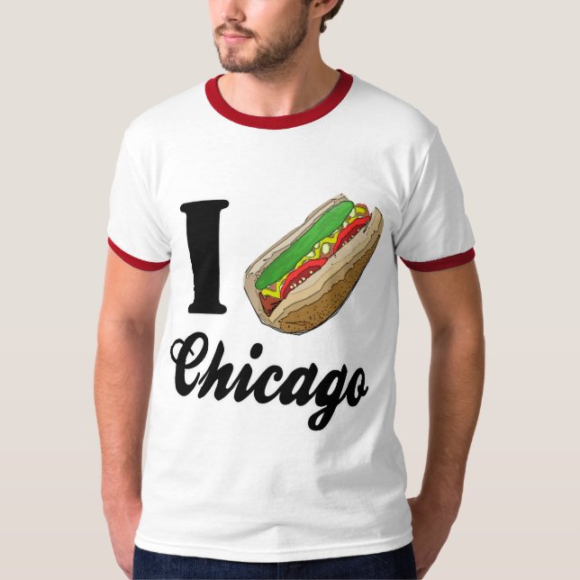 Camiseta Amo los perritos calientes de Chicago (Anverso)