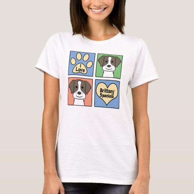 Camiseta Amo los perros de aguas de Bretaña (Anverso)
