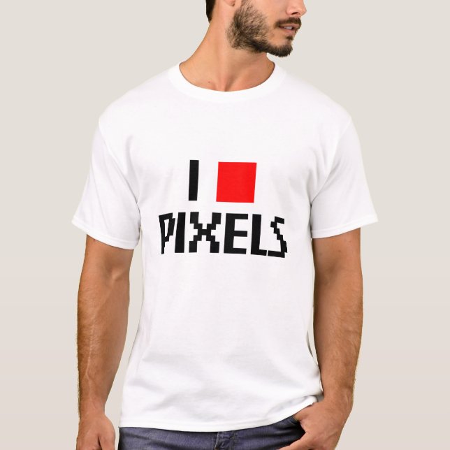 Camiseta Amo los pixeles (Anverso)