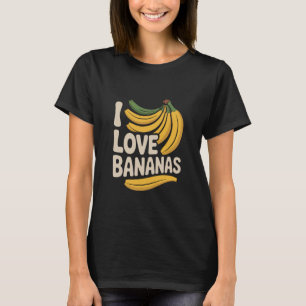 Camiseta Amo los plátanos Arte de plátano