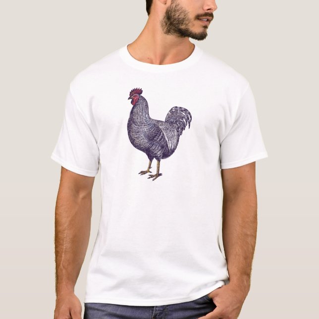 Camiseta Amo los pollos de Plymouth Rock - gallo del (Anverso)