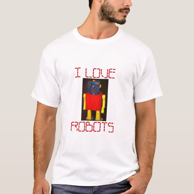 CAMISETA AMO LOS ROBOTS (Anverso)