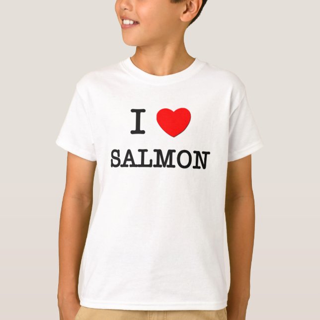 Camiseta Amo los SALMONES (la comida) (Anverso)