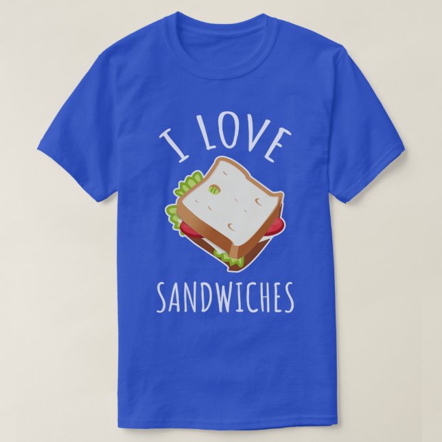 Camiseta Amo los sándwiches (Diseño del anverso)