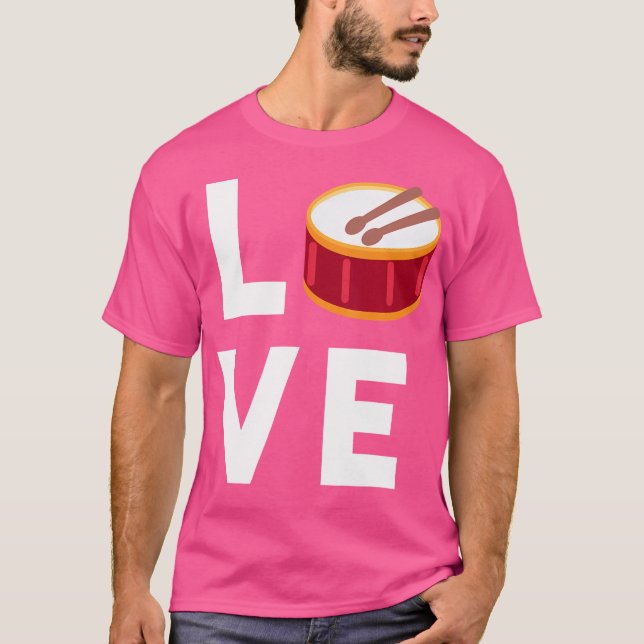 Camiseta Amo los tambores Drum Lover Music Drumming Gift (Anverso)