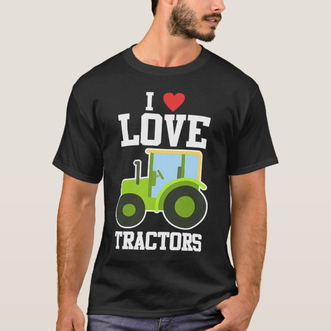 Camiseta Amo Los Tractores Niños Pequeños Agricultores (Anverso)