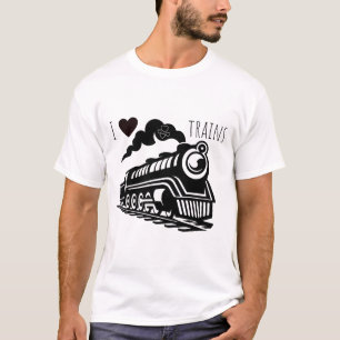 Camiseta Amo los trenes