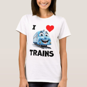 Camiseta Amo los trenes