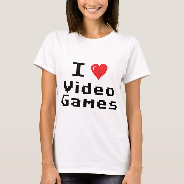 Camiseta Amo los videojuegos (Anverso)