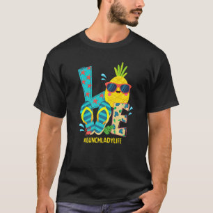 Camiseta Amo Lunes Dama Vida Piña Verano Adiós Scho