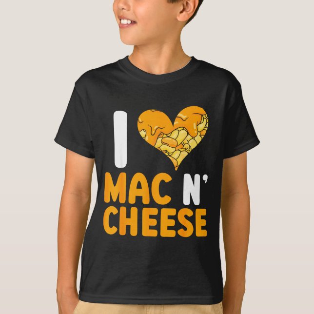 Camiseta Amo Mac N' Cheese Divertido Mac Y Queso  (Anverso)