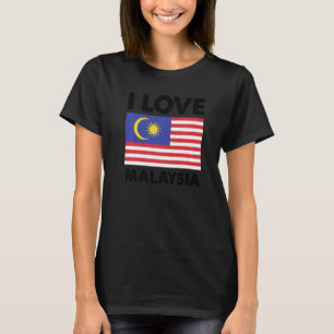 Camiseta Amo Malasia, corazón, Malasia, centro de viajes fa