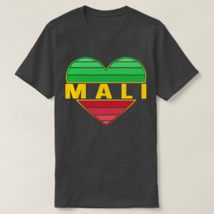 Camiseta Amo Mali, corazón maliense