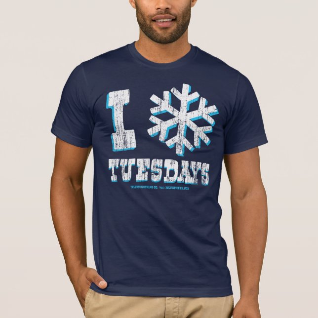 Camiseta Amo martes (el vintage) (Anverso)