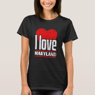 Camiseta Amo Maryland Mejor Estado Hogar I Heart Maryland
