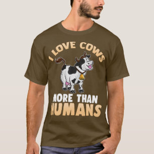 Camiseta Amo más a las vacas que a los humanos