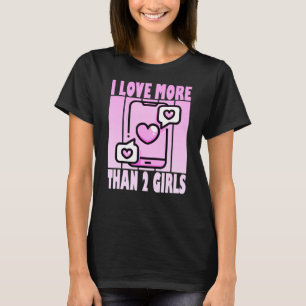 Camiseta Amo Más De 2 Chicas Cute Poliamory Casanova