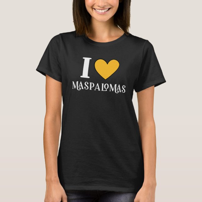 Camiseta Amo Maspalomas Gran Canaria España Premium (Anverso)