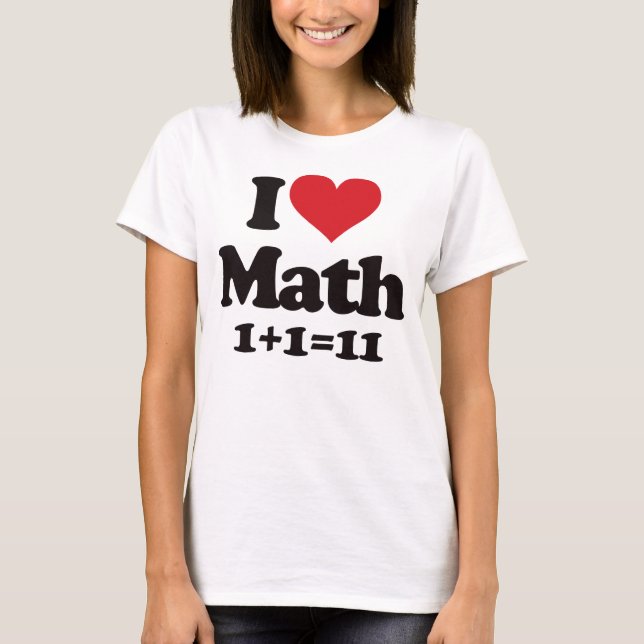Camiseta ¡Amo matemáticas! (Anverso)