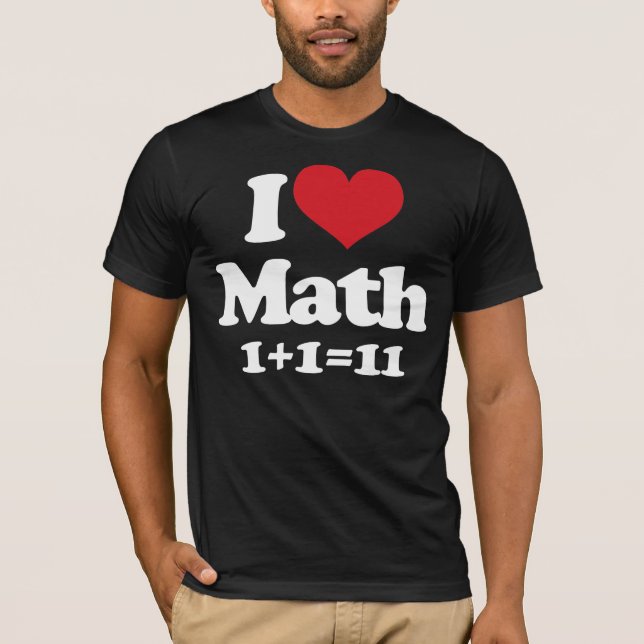 Camiseta ¡Amo matemáticas! (Anverso)