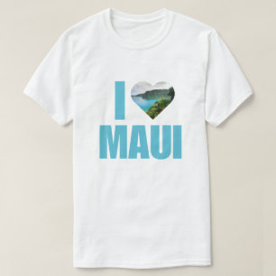 Camiseta Amo Maui Hawaii Cute Vacaciones Hawaianas