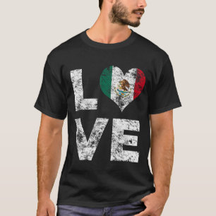 Camiseta Amo México Bandera Vintage México Vacaciones 2
