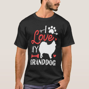 Camiseta Amo Mi Abuelo Perro Pomerania Abuelo
