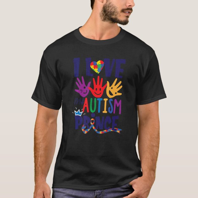 Camiseta Amo Mi Autismo Príncipe Autismo Mamá (Anverso)